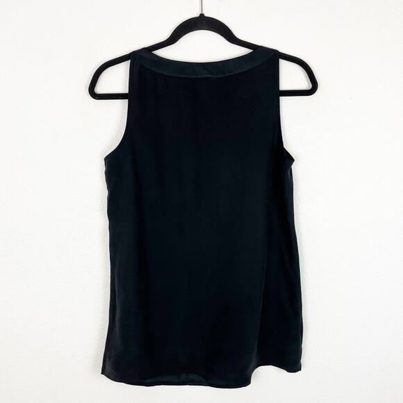 J.Jill Blouse 100% Silk Soft Sleeveless Lightweight Luxury Charcoal Black Small - Picture 2 of 7
